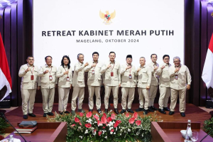 Kementerian Koordinator Bidang Infrastruktur dan Pembangunan Wilayah bersama lima kementerian terkait di Akmil Magelang, Minggu (27/10/2024)