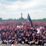 Gelar Agung Pecalang yang digelar di Lapangan Puputan Margarana, Denpasar, Sabtu (17/5).