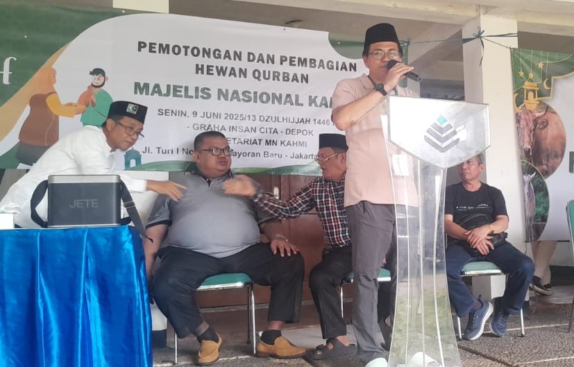 Ketua Panitia Qurban MN KAHMI saat menyampaikan sambutan.