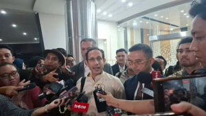 Nadiem Makarim seusai diperiksa Kejagung, Senin (23/06/2025).